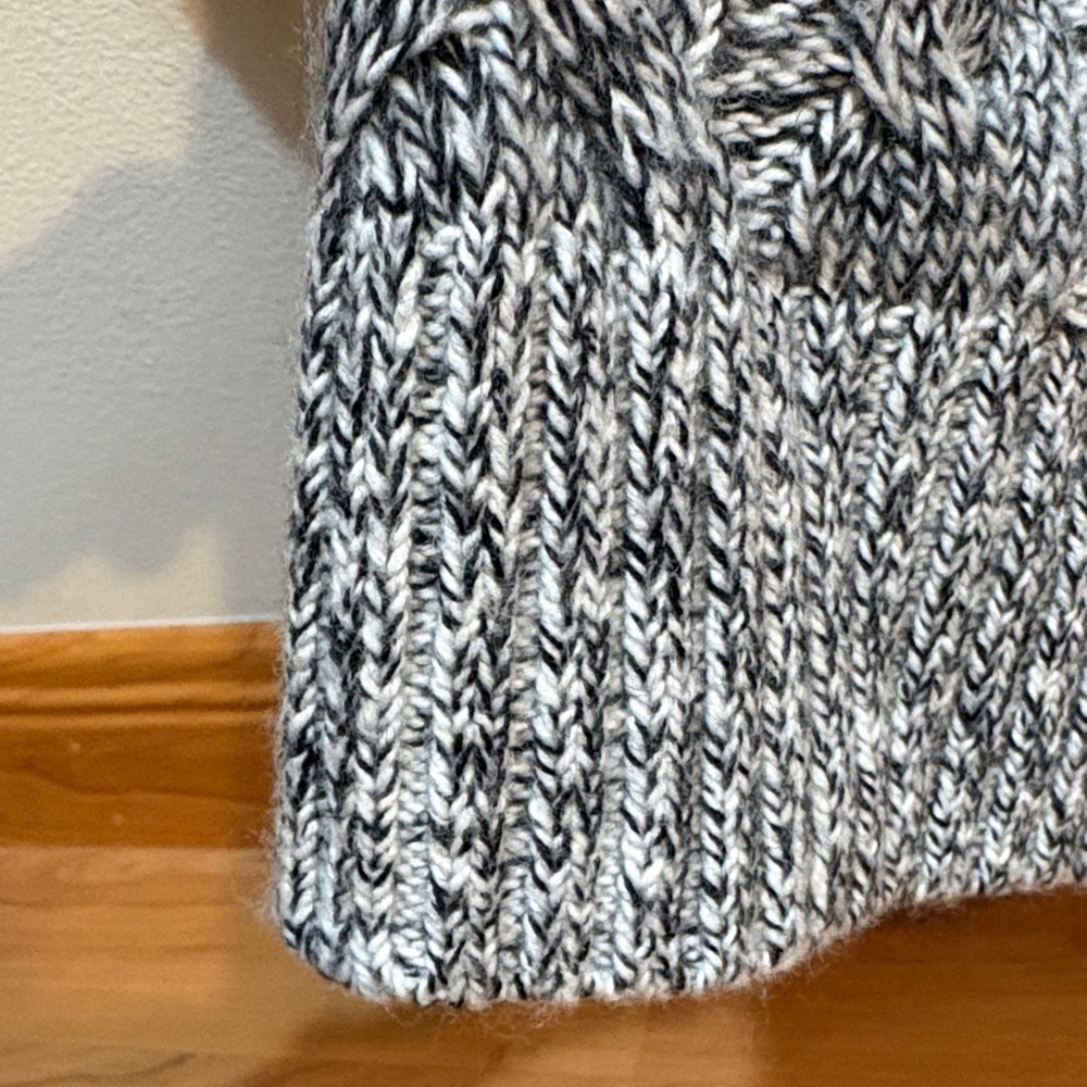LOFT Gray Cable Knit Cowl Neck Sweater Dress - Picture 5 of 10